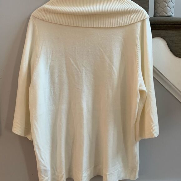 Mercer Street Studio Cream Spring Cowl Neck Sweater sz 1X - Picture 4 of 4